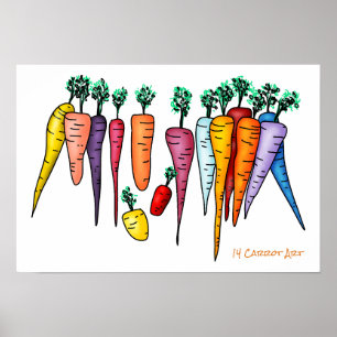 14 Carrot Art Poster