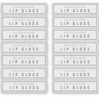 14 Clear Lip Gloss Labels 2.9 X .85 Inches