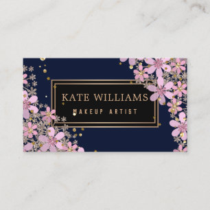 14 Elegant flower pattern, elegant, pink flowers Business Card