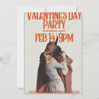 14 February Valentine's Rad Beige Party invitation