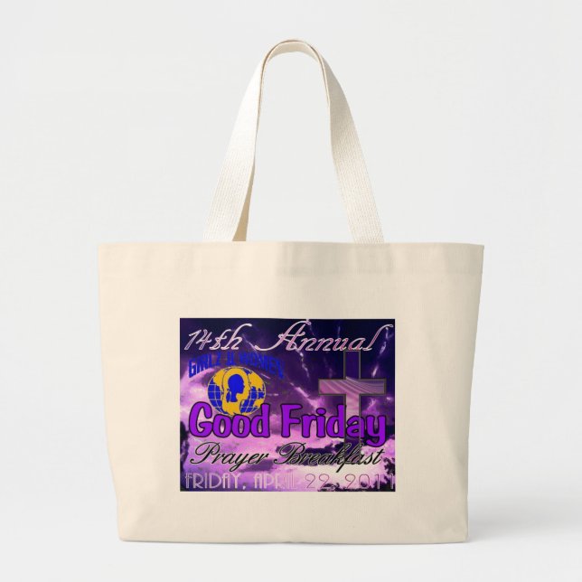14 G2W GoodFriday Large Tote Bag (Front)