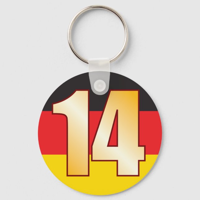 14 GERMANY Gold Key Ring (Front)