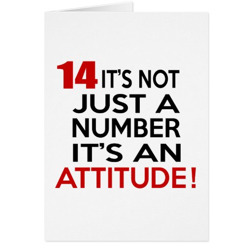 Image of 14 it's not just a number it's an attitude