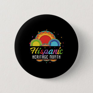14.National Hispanic heritage Month all countries. 6 Cm Round Badge