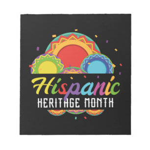 14.National Hispanic heritage Month all countries. Notepad
