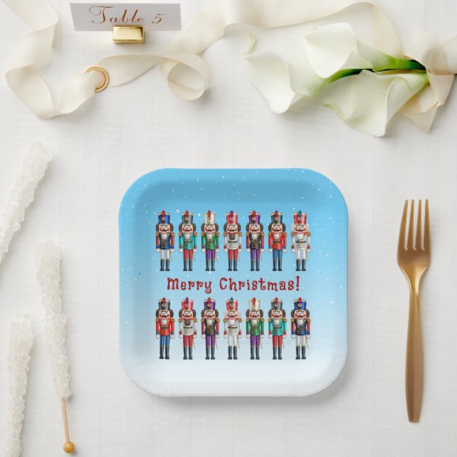 14 Nutty Nutcracker Toy Soldiers Paper Plate (Wedding)