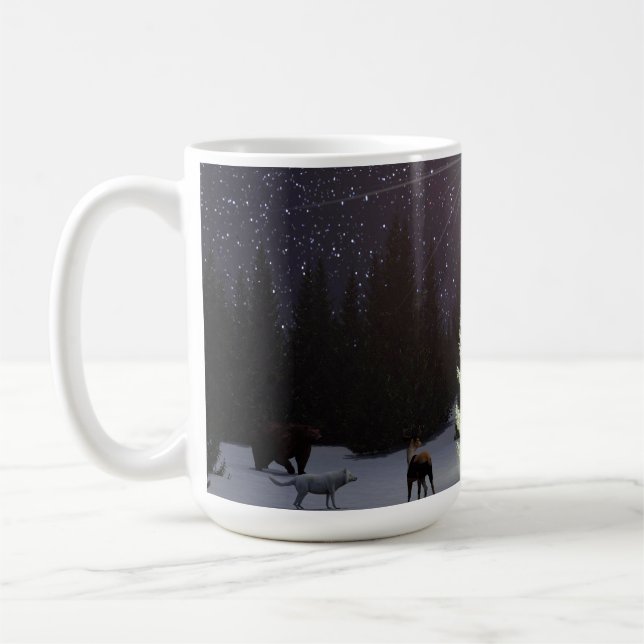 14 oz mug with "O Tannenbaum" image (Left)