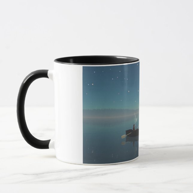 14 oz mug with "Peaceful" image (Left)