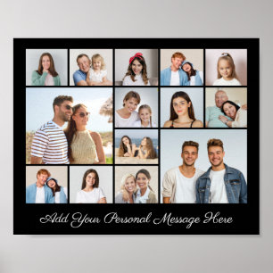 14 Photo Collage Add Your Own Greeting  Poster