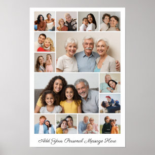 14 Photo Collage Add Your Own Greeting Poster