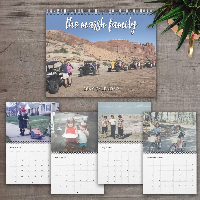 14 Photo Full Coverage - One Photo Per Month Calendar (Custom Photo Calendar)