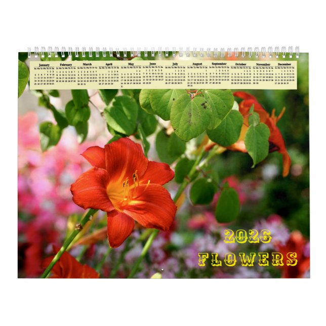 14 photos of flowers calendar (Cover)