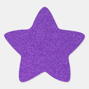 14 Purple Glitter Print Sparkles Star Star Sticker