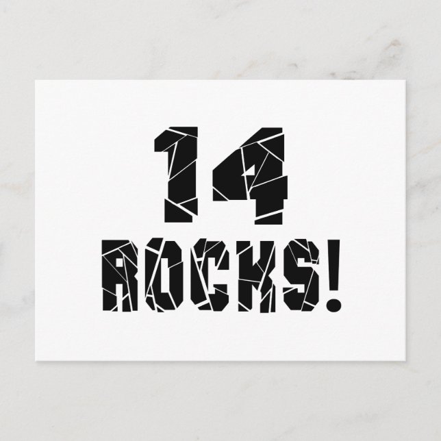 14 Rocks Birthday Designs Postcard (Front)