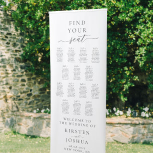 14 Tables Welcome Seating Chart Retractable Banner