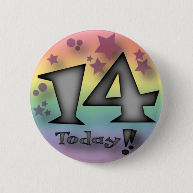 14 today birthday badge (Front)
