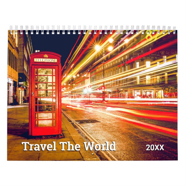 14 World Travel Photos, or Use Your Photos Calendar (Cover)