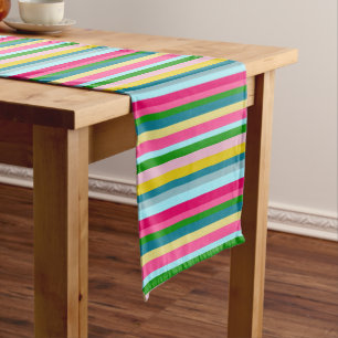 14" X 72" Table Runner, Carlson Stripes, Spring Me Medium Table Runner