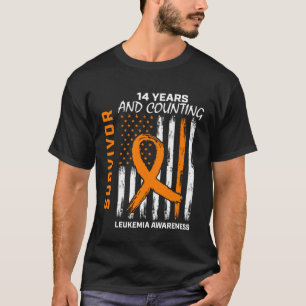 14 Year Leukaemia Survivor Men Women USA Awarenes T-Shirt