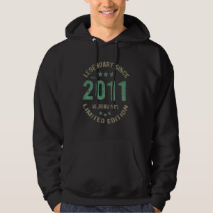 14 Year Old Bday Legend Since 2011 - Vintage 14th Hoodie