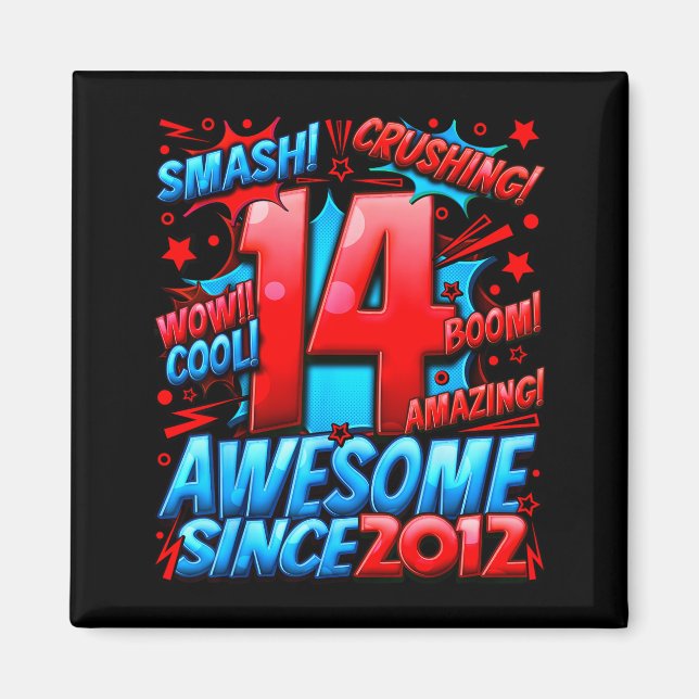 14 Year Old For Boys 14th Birthday Boy 14 Year Old Magnet (Front)