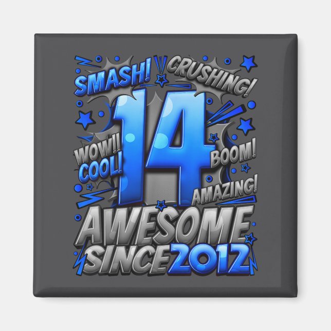 14 Year Old For Boys 14th Birthday Boy 14 Year Old Magnet (Front)