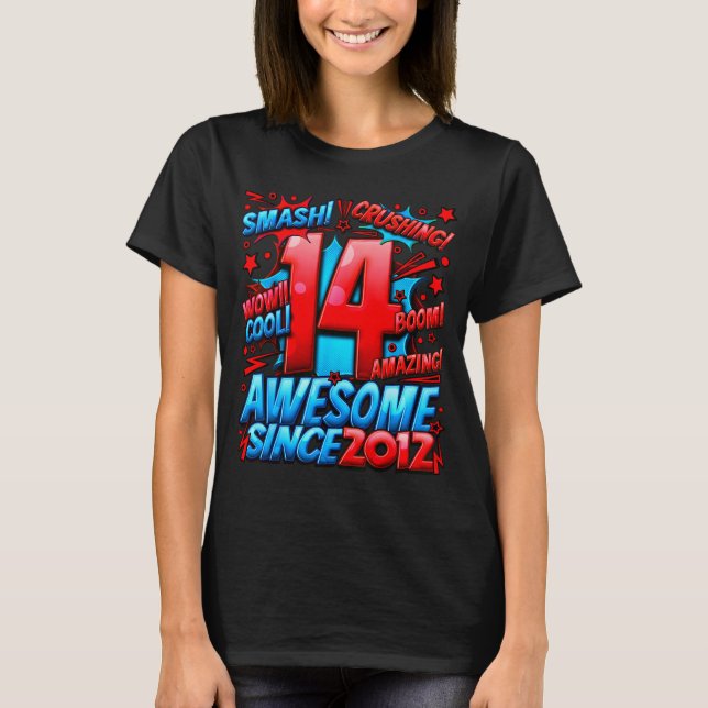 14 Year Old For Boys 14th Birthday Boy 14 Year Old T-Shirt (Front)