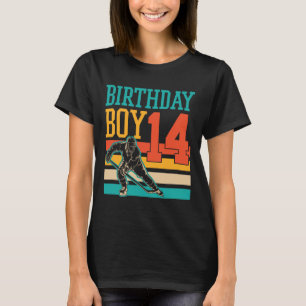 14 Year Old Ice Hockey Themed 14th Birthday Party T-Shirt