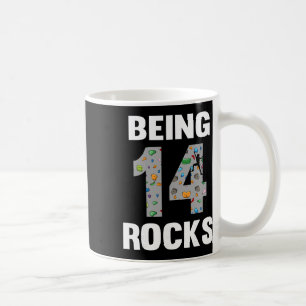 14 Year Old Rock Climber Birthday 14th Climber Bei Coffee Mug