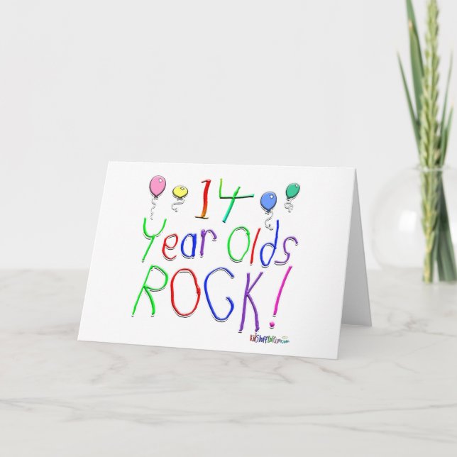 14 Year Olds Rock ! Card (Front)