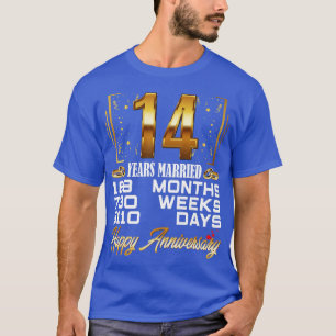 14 Years Married  Funny 14th Wedding Anniversary  T-Shirt