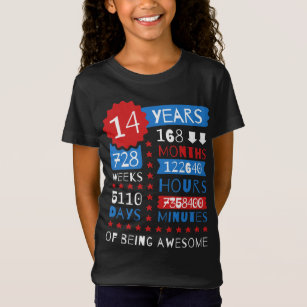 14 Years Of Being Awesome - 14th Birthday Gift Tee