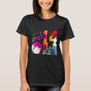 14 Years Of Being Awesome Bowling 14th Birthday T-Shirt