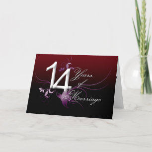 14 Years of Marriage (wedding anniversary) Card