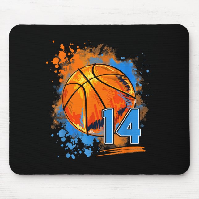 14 Years Old 14th Birthday Basball Mouse Mat (Front)
