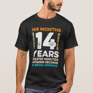 14 Years Old 168 Months Of Being Awesome 14th T-Shirt