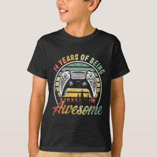 14 Years Old Boy Birthday Being Awesome Video Game T-Shirt
