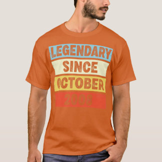 14 Years Old Legendary Since October 2008 14th Bir T-Shirt