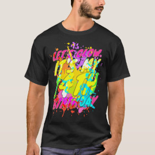 14 Years Old Let's Glow Party 14th Birthday It's M T-Shirt