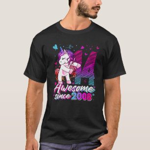 14 Years Old Unicorn Flossing 14Th Birthday Unicor T-Shirt