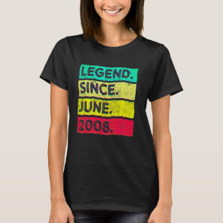 14 Years Old Vintage Legend Since June 2008 14th B T-Shirt