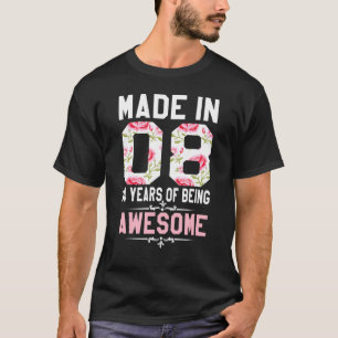 14 Yrs Old Made In 2008 14th Birthday For Teenage T-Shirt