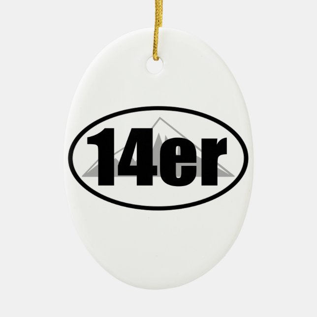 14er ceramic tree decoration (Front)
