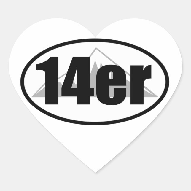 14er heart sticker (Front)