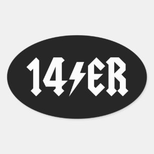 14er oval sticker