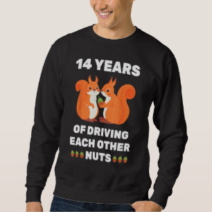 14th 14-Year Wedding Anniversary Funny Couple For  Sweatshirt