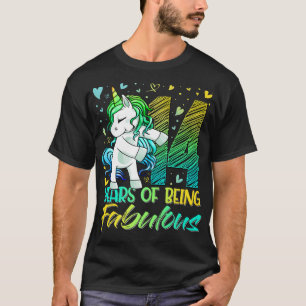 14th Birthday 14 Year Old Girl Flossing Unicorn P T-Shirt