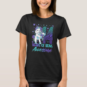 14th Birthday 14 Year Old Girl Flossing Unicorn P T-Shirt