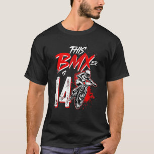 14th Birthday   Boy   BMX Birthday Party Decoratio T-Shirt