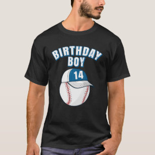 14Th Birthday Boy Funny 14 Years Old Baseball Play T-Shirt
